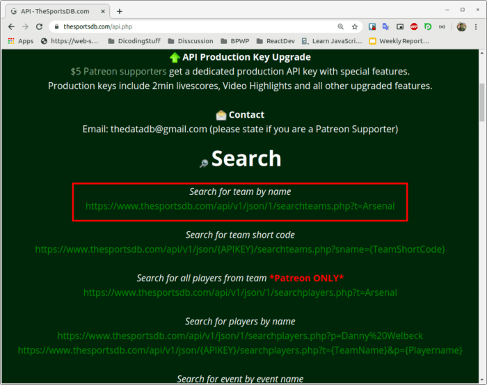 Contoh Memakai API dan Fetch di Web Sederhana